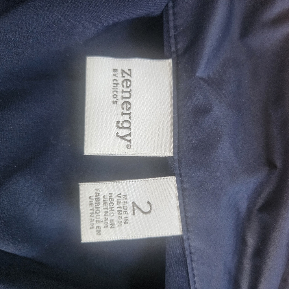 Chico's Navy Bomber Jacket - Picture 3 of 4